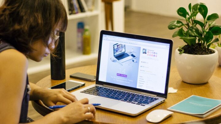 Introvert working quietly at a laptop, one of many jobs for introverts
